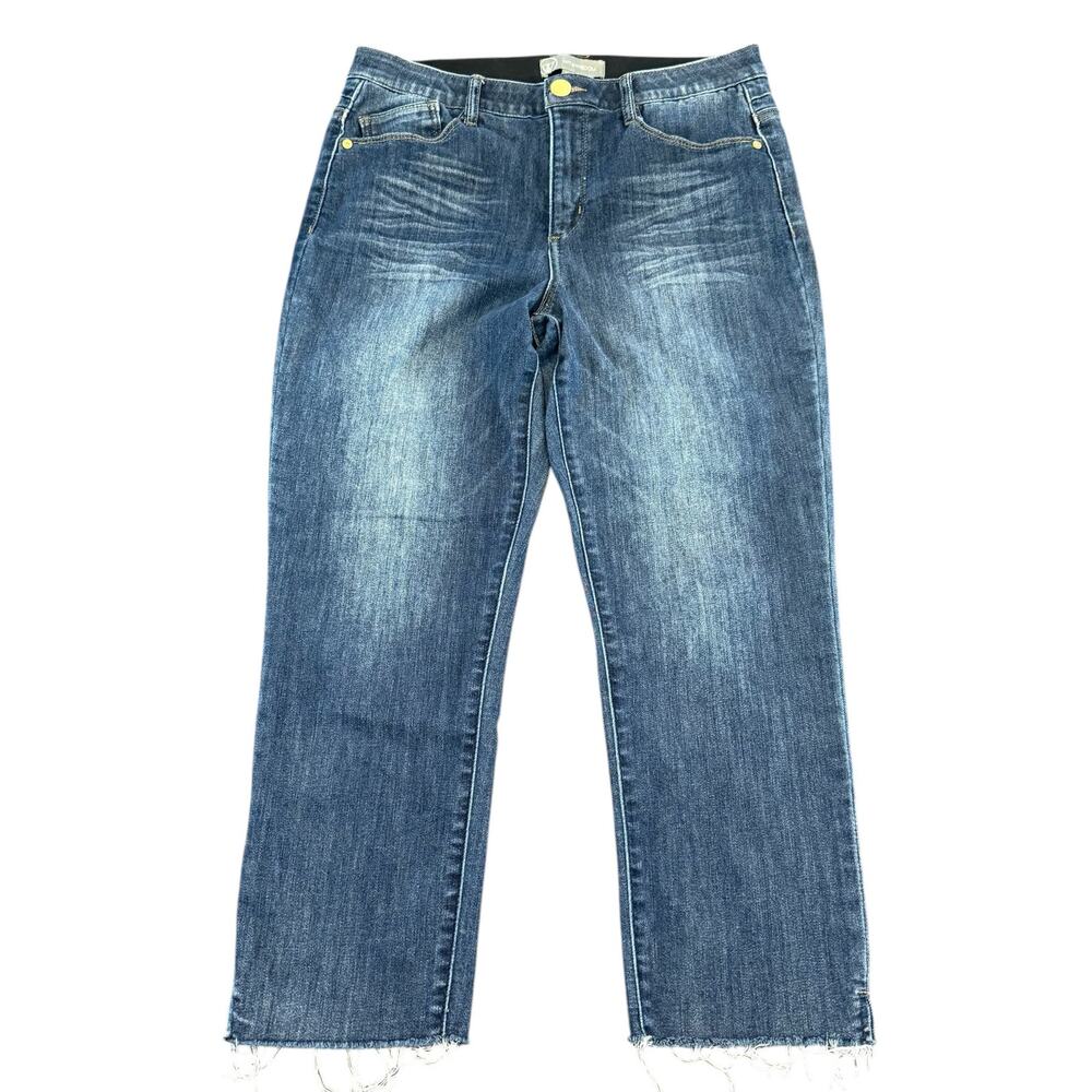 Wit & Wisdom Women’s jeans, raw hem, stretch, relaxed slim, Size 10P